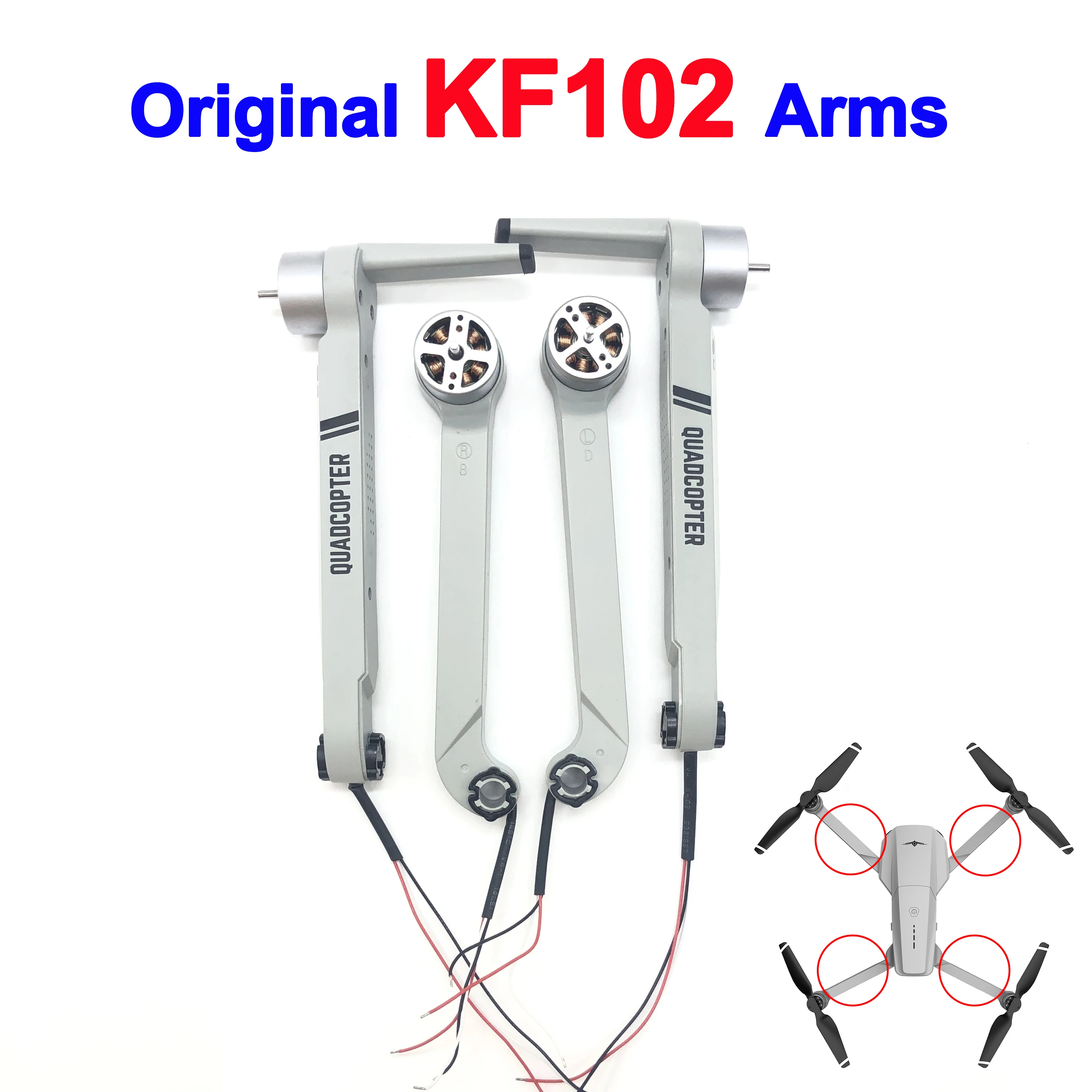 Drone Mapping - KF102 MAX ด้านหน้าด้านหลังแขนอะไหล่อุปกรณ์เสริม Gyro Shell ตัวรับสัญญาณ