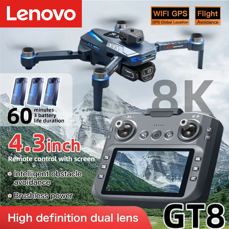 Drone Multispectral - โดรน Lenovo GT8 8K ระดับมืออาชีพ กล้องคู่