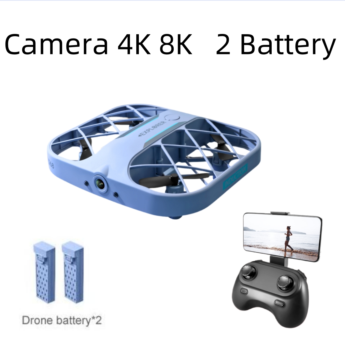 Drone Lidar - โดรน JJRC H107 FPV RC พร้อมแบตเตอรี่
