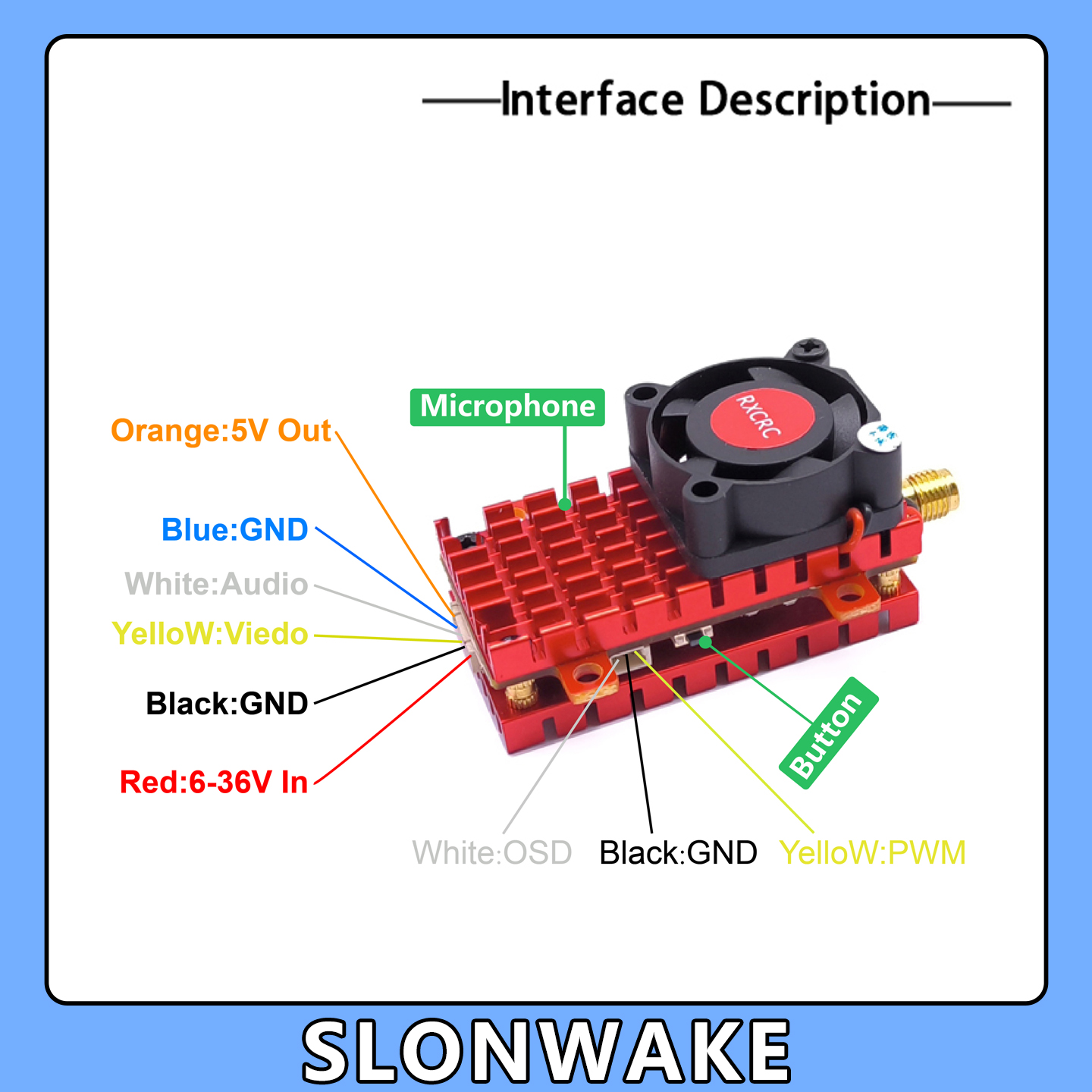 SLONWAKE 5.8G 2W VTX FPV กล้อง - Drone Cinematic บทวิจารณ์และราคา