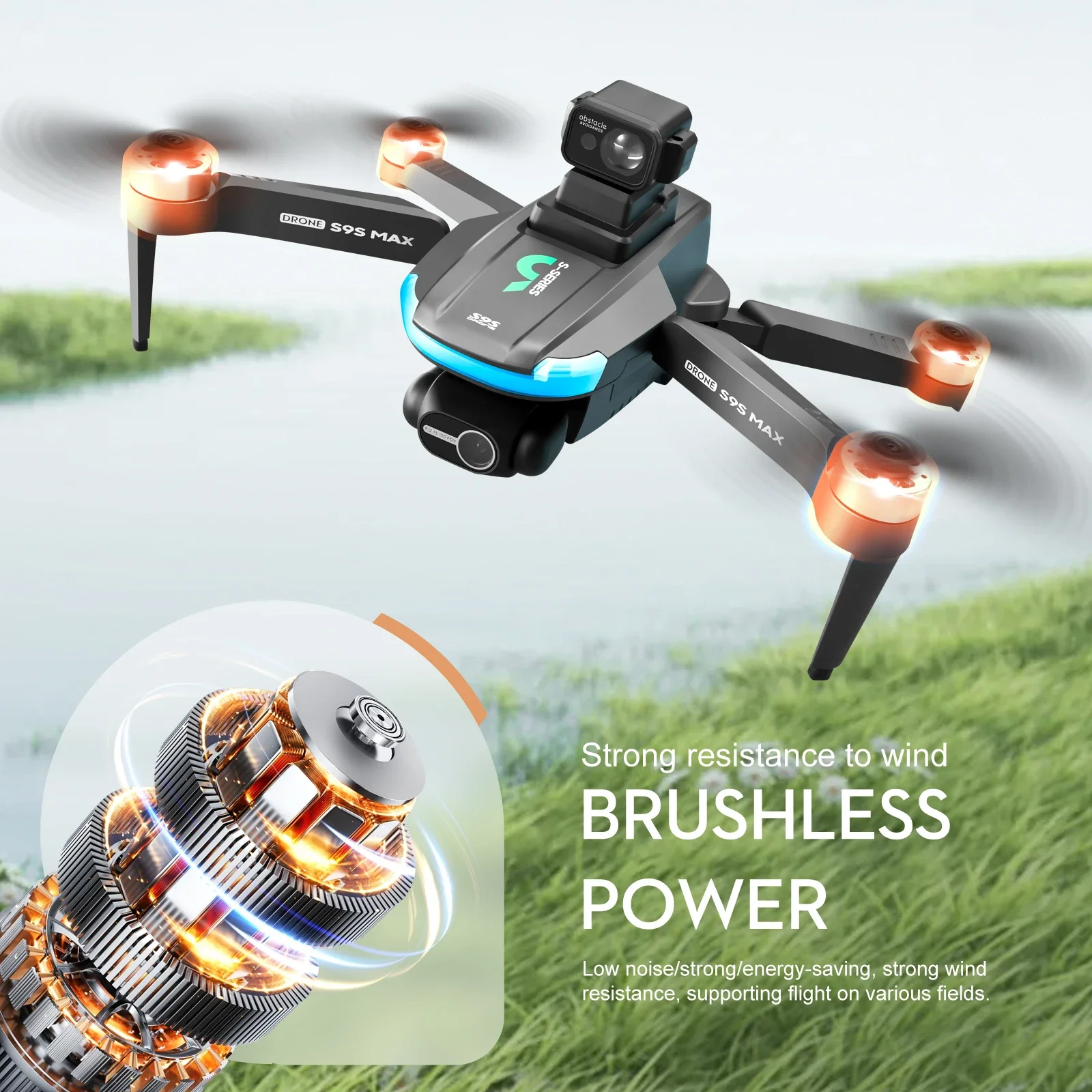 ใหม่S9S MAX MINI Drone 4K 2 แก - Drone Video Production บทวิจารณ์และราคา