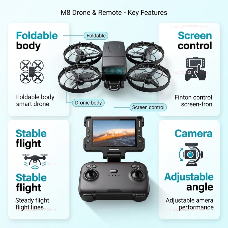 โดรนรุ่นใหม่ M8 GPS 8K ระดับมื - Drone Multispectral บทวิจารณ์และราคา